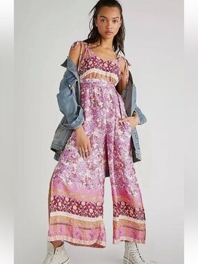 Free People Leona Paisley jumpsuit. Size XS. EUC.
